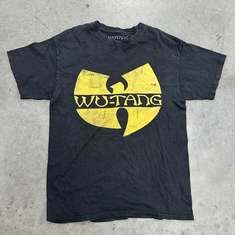 Wu-Tang Clan Black Yellow Logo Graphic T shirt Size Medium